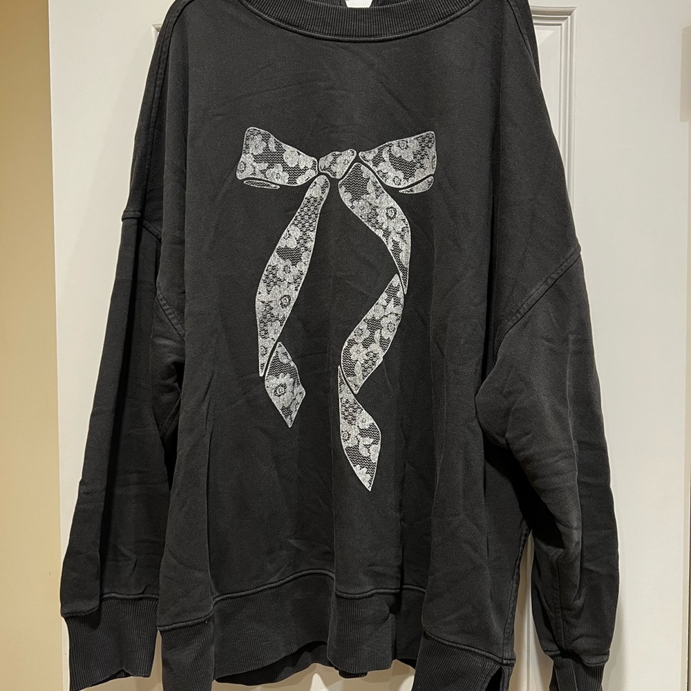 Aerie Oversized Dark Grey Sweatshirt- L